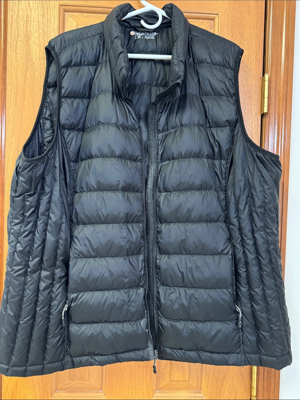 Keep-heat Sleek Black Quilt Puffer Vest Winter Coat Women’s Plus size 3XL